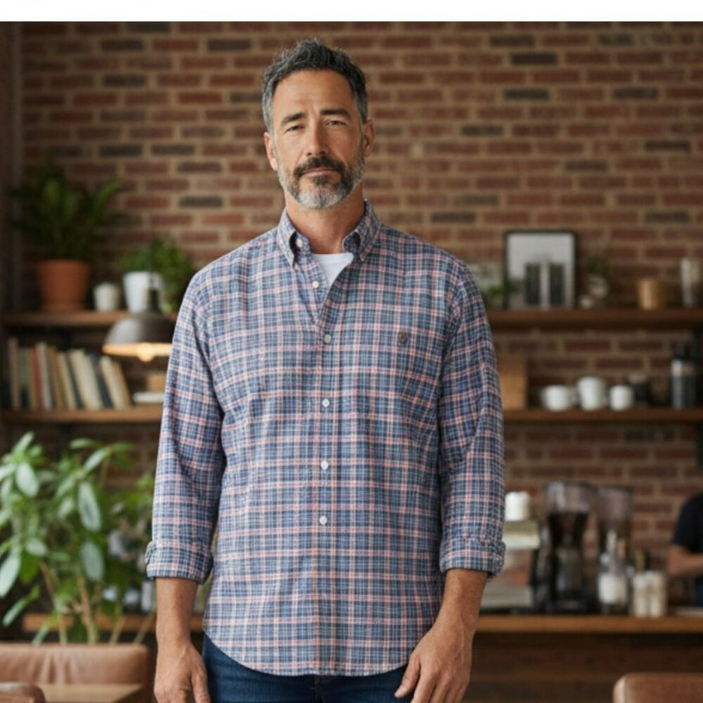 Ralph Lauren Men's Size 2XLT Tall Blue Plaid Classic Pony Preppy Dadcore Nice!